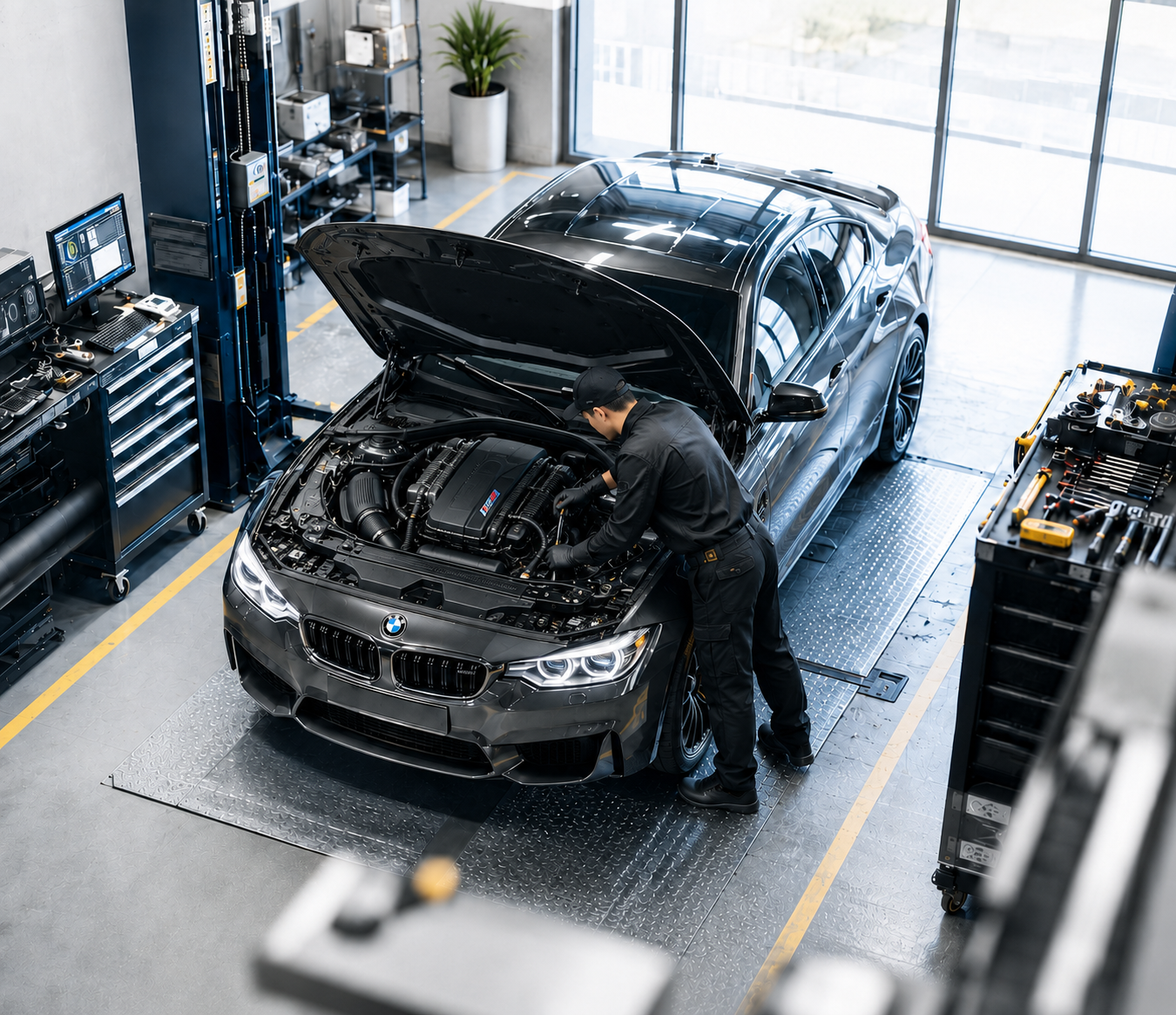 Kara Oto Servis atölyesinde BMW bakımı